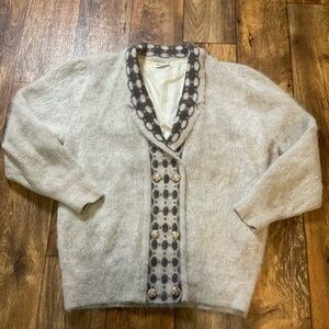 Saes  Byul Angora Cardigan Sweater Open Coat‎ Large BEAUTIFUL High Quality Korea